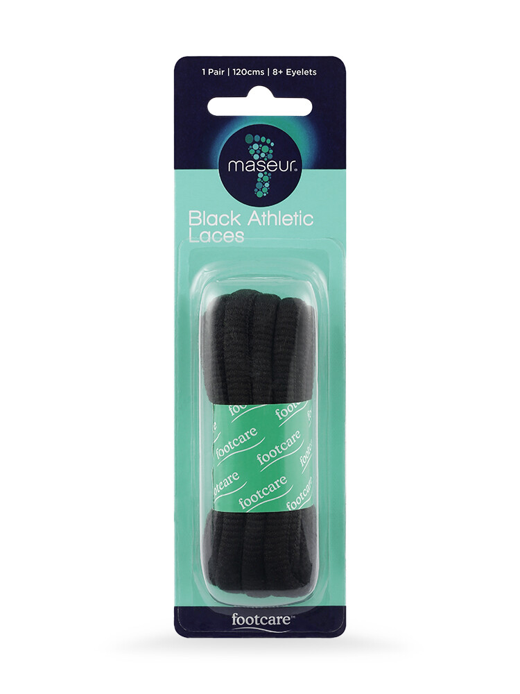 Maseur Athletic Laces Black 120cm 1 Pair