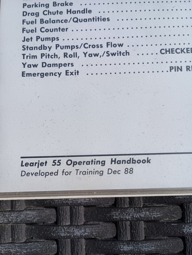 Learjet 55 Operating Handbook - Simuflite