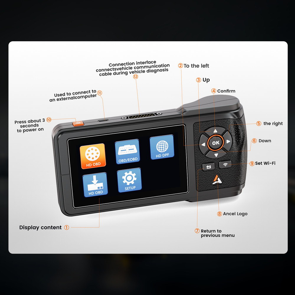 Diesel Truck Scanner For Cummins Caterpillar Engine Code Reader DPF Reset Regen
