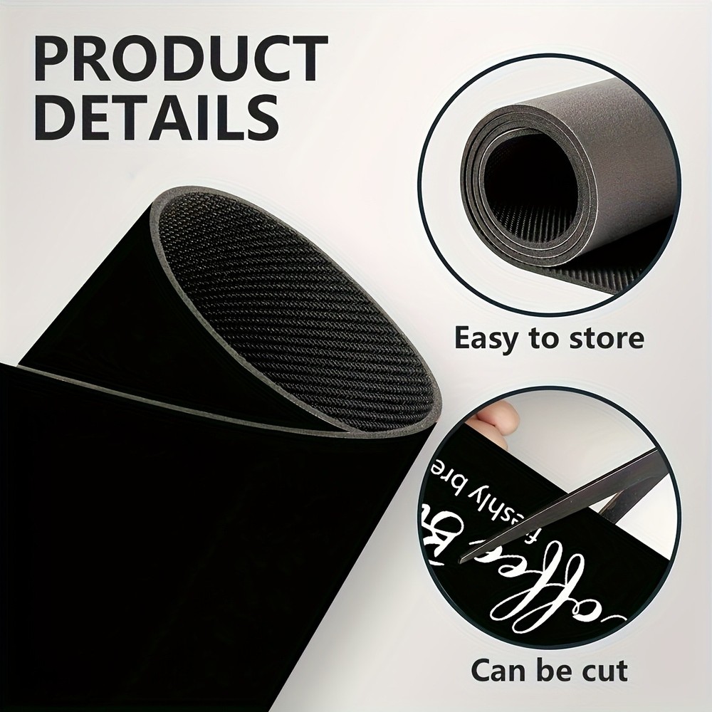 2D Coffee Machine Absorbent Mat Dish Drying Pad Kitchen Countertops Drying Mat