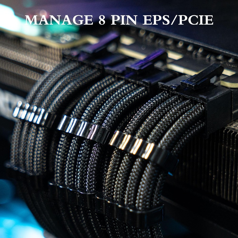 Pc Cable Combpsu Cables Combs Kit For Extension Cable Management 24 Pcs Set 12vh