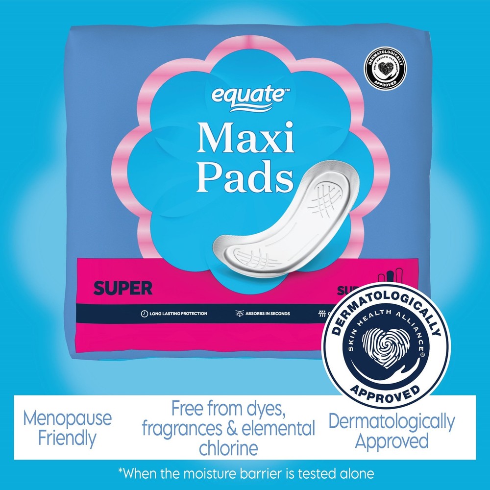 Equate Maxi Pads, Super Protection (48 Count)