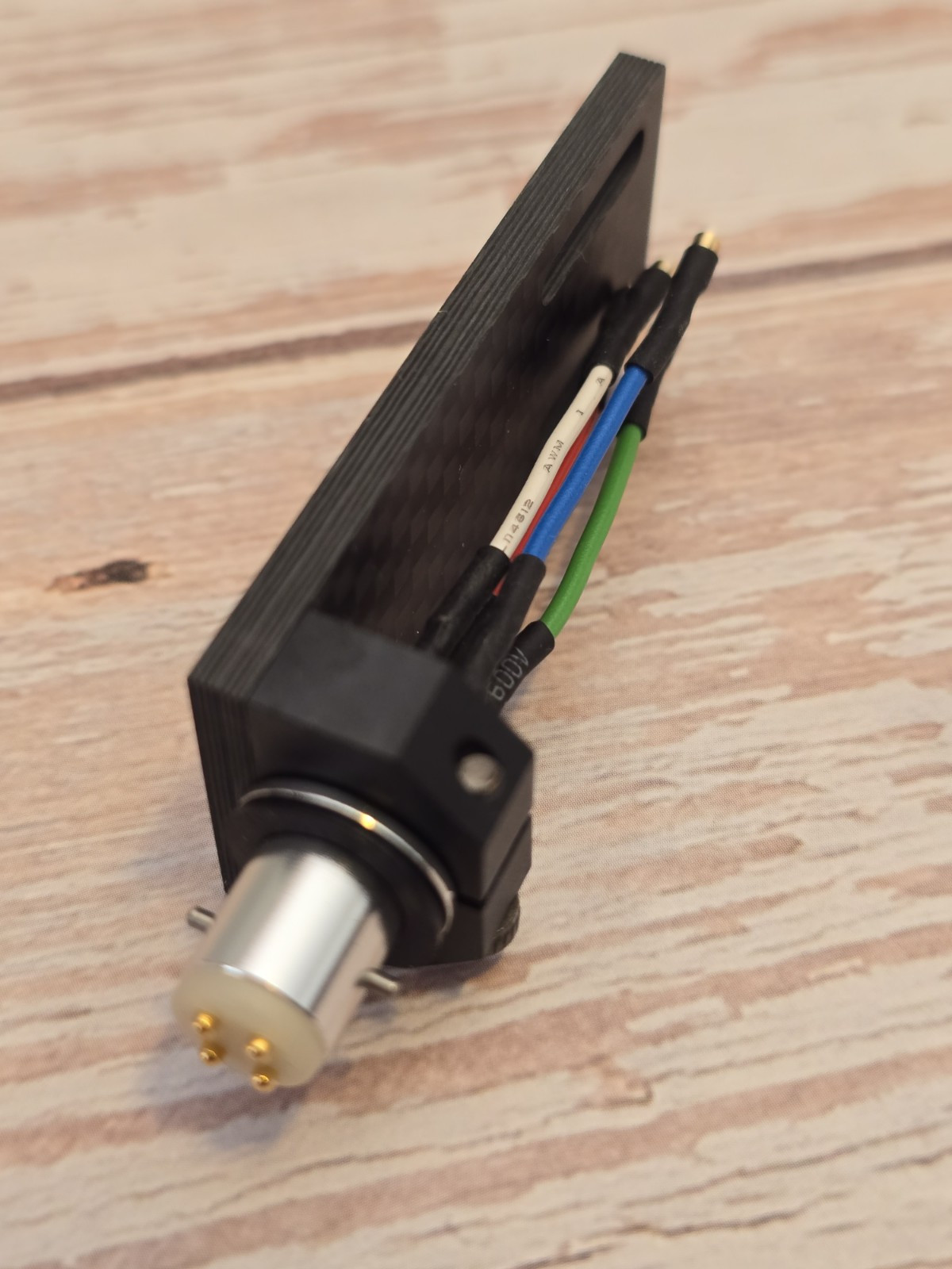 Carbon Fiber Headshell Azimuth Adjustable Jelco Style HSE20 Double Pin