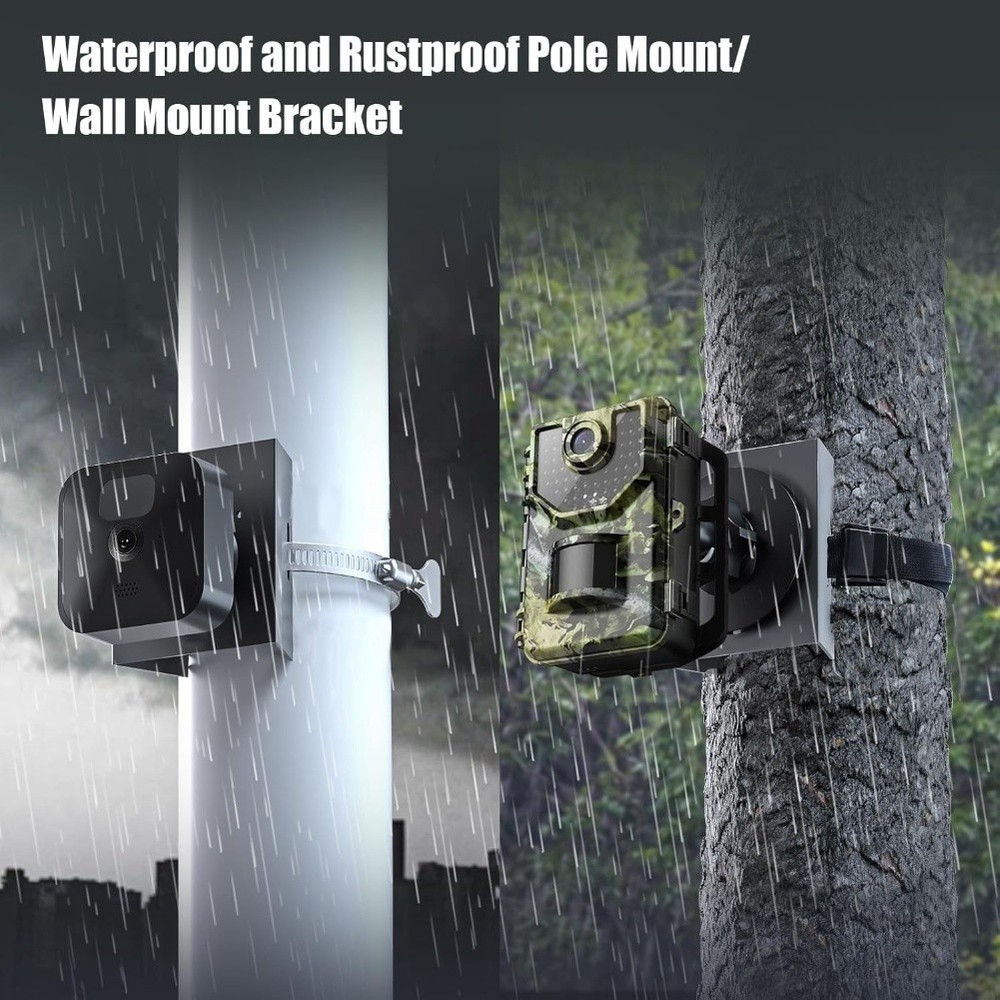 Solar Panel Mount Camera Bracket Outdoor Surveillance Pole And Tree Mounting