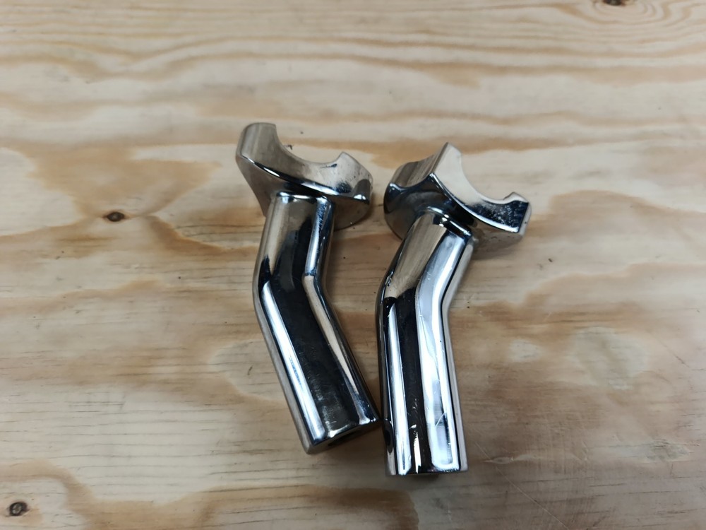 (K) CHROME 4" PULLBACK RISERS FOR 1" HANDLEBARS HARLEY DAVIDSON