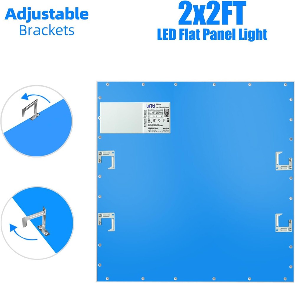 4 Pack 45W 2x2 Ft LED Flat Panel Light, Ultra Slim Recessed Drop Ceiling Lights