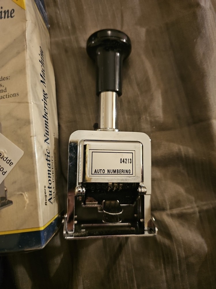 ROGERS AUTOMATIC NUMBERING STAMP MACHINE