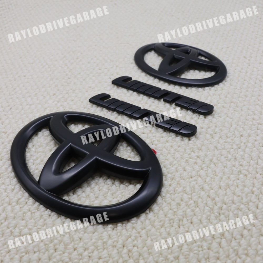 Front Grill Emblem Rear Tailgate Side Overlay Blackout For Sequoia Limited/SR5