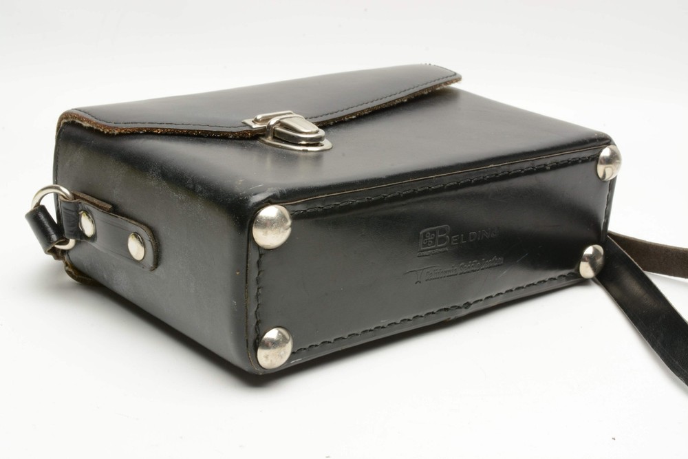 Belding leather case (Black) measures ~7x2.5x5", Nice
