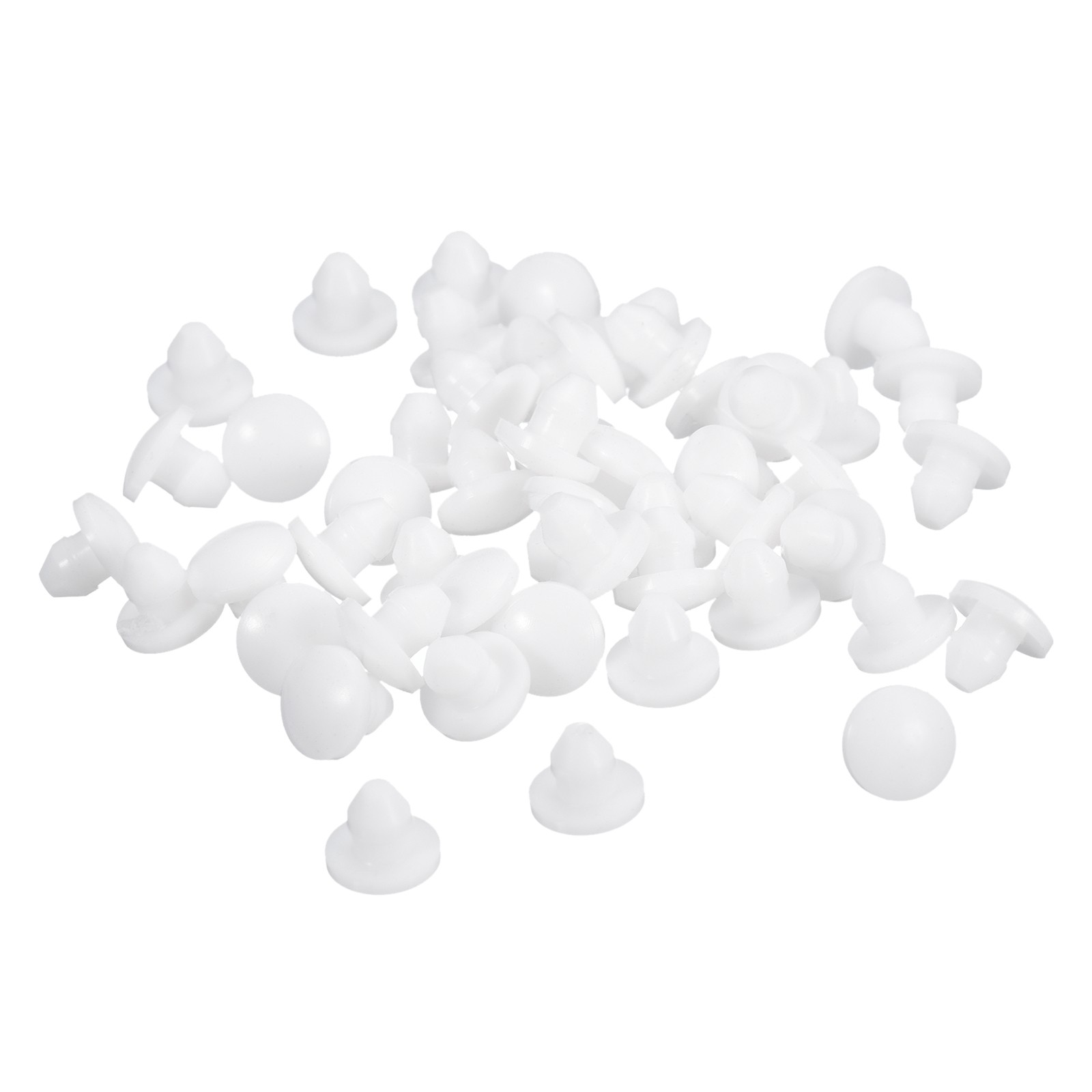 50Pcs Silicone Plugs Rubber Round Hole Plugs for 3.5-4mm Hole White