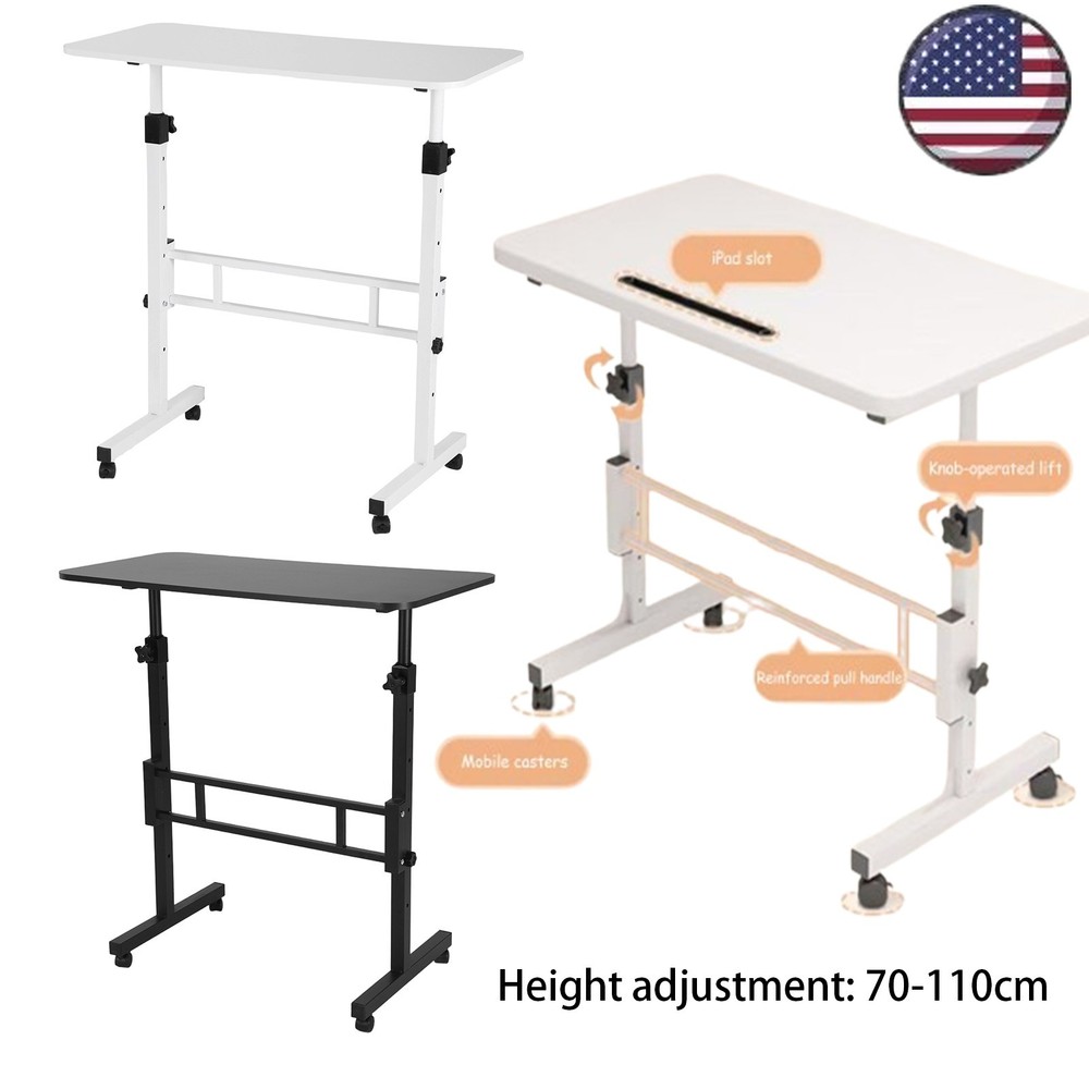 mall Spaces Rolling Computer Desk Corner Laptop Work Desk Printer Table Storage