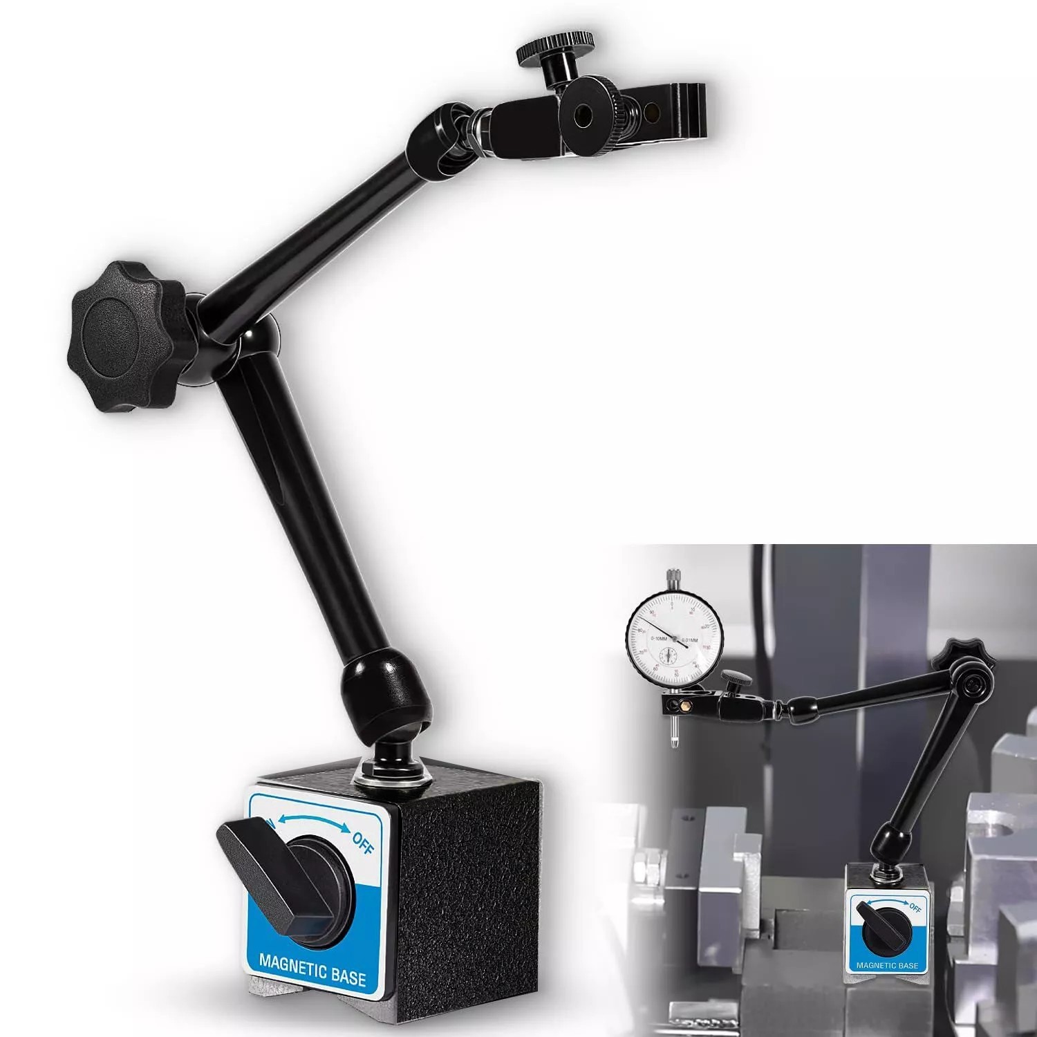 H-295 Magnetic Base 176lb for Noga Dial Gage Test Indicator Holder DG61003