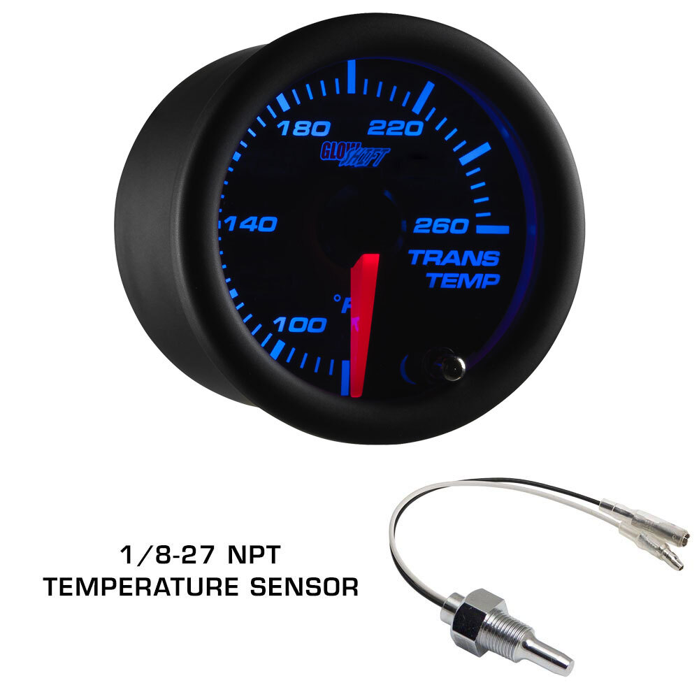 GlowShift Boost, Oil Temp & Trans Temp Gauges + Pod for 08-15 Lancer Evo X