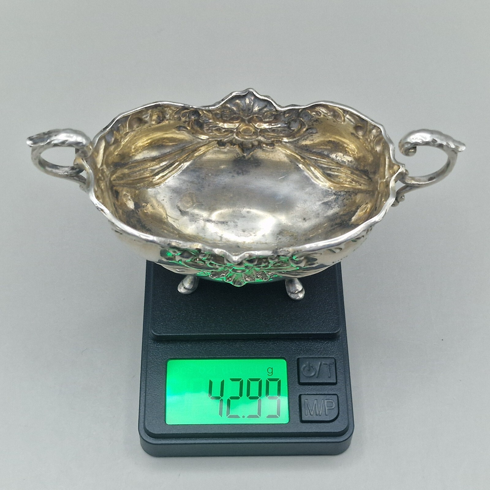 Antique Sterling Silver Salt Cellar by Henry Matthews 1906