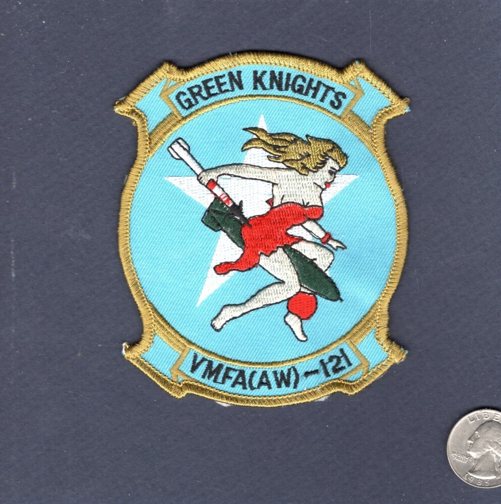 Original VMFA(AW)-121 GREEN KNIGHTS USMC Squadron Patch