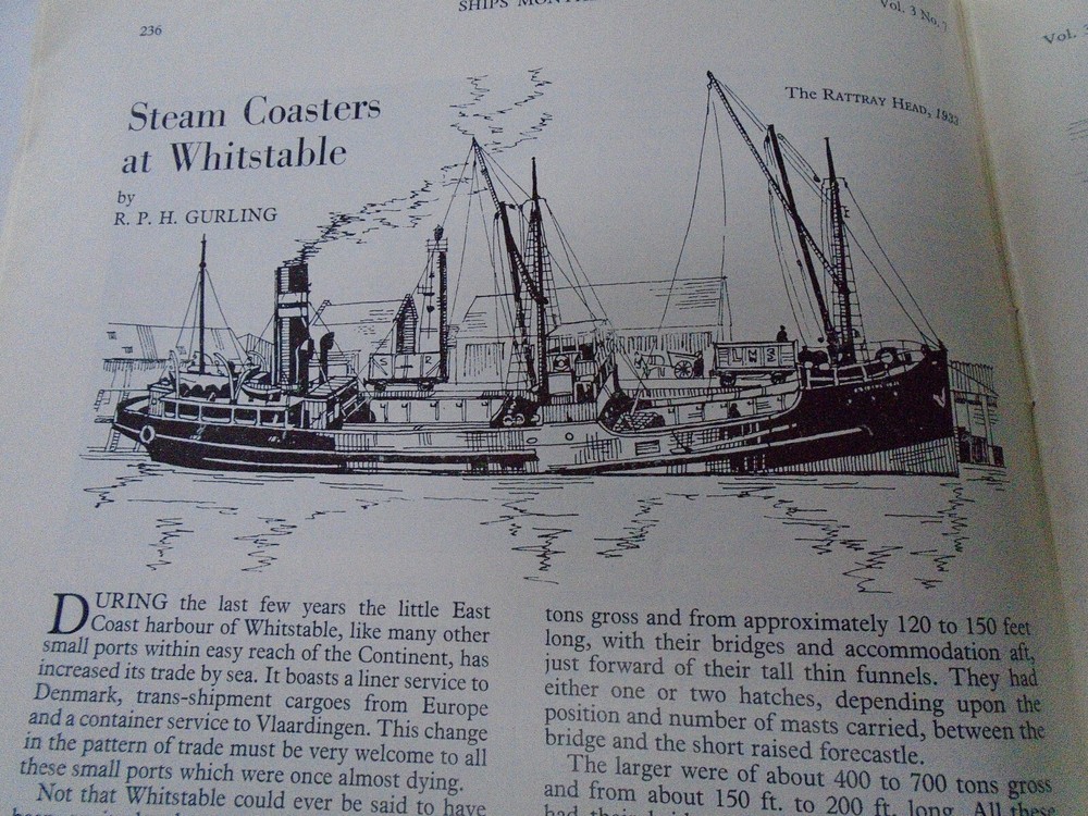 HMS REPULSE / STEAM COASTERS WHITSTABLE     GOOD ARTICLE FROM  1968