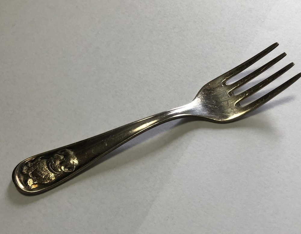 Vintage Child Fork Animal Dog GE-ESA 90 1 1/2 mark