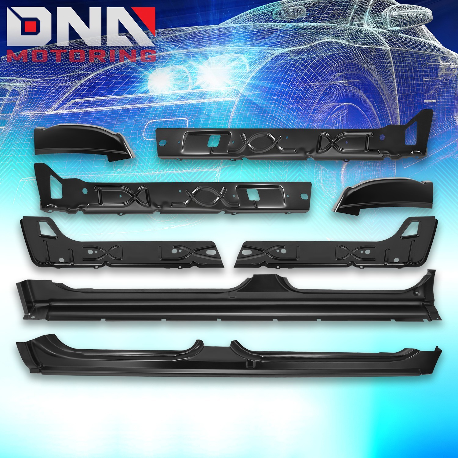 For 2001-2007 Chevy Silverado GMC Sierra Crew Cab Inner & Outer Rocker Panels