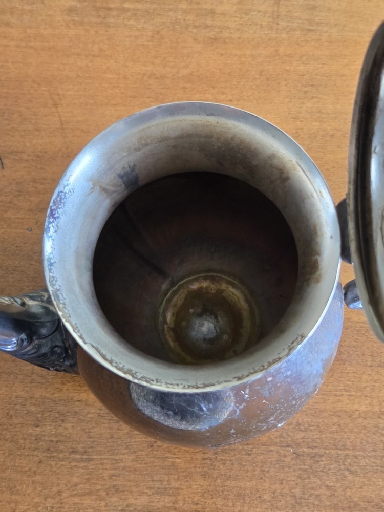 Antique FB Rogers Silver Company 1883 Silverplate Coffee Tea Pot & Handled Tray