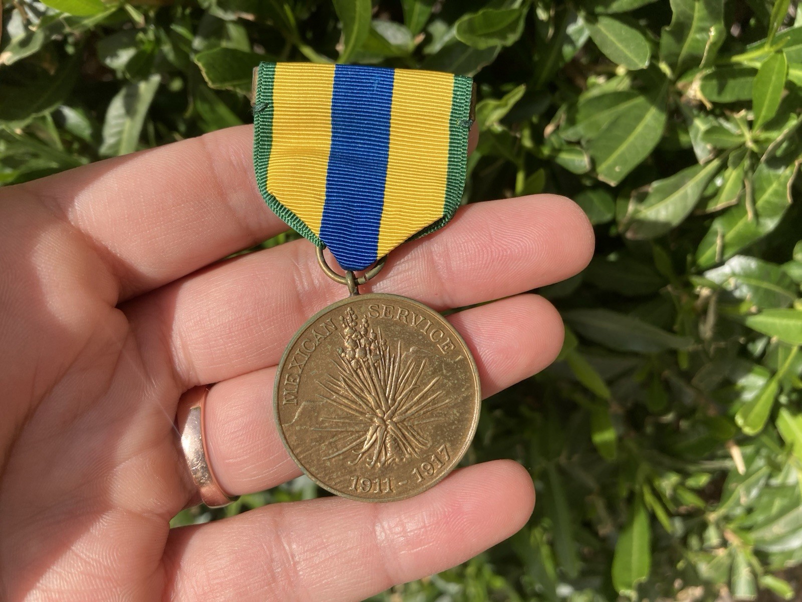 Rare Original Mexican Service Medal NUMBERED 1911-1917 With Ribbon ww1 wwi Army