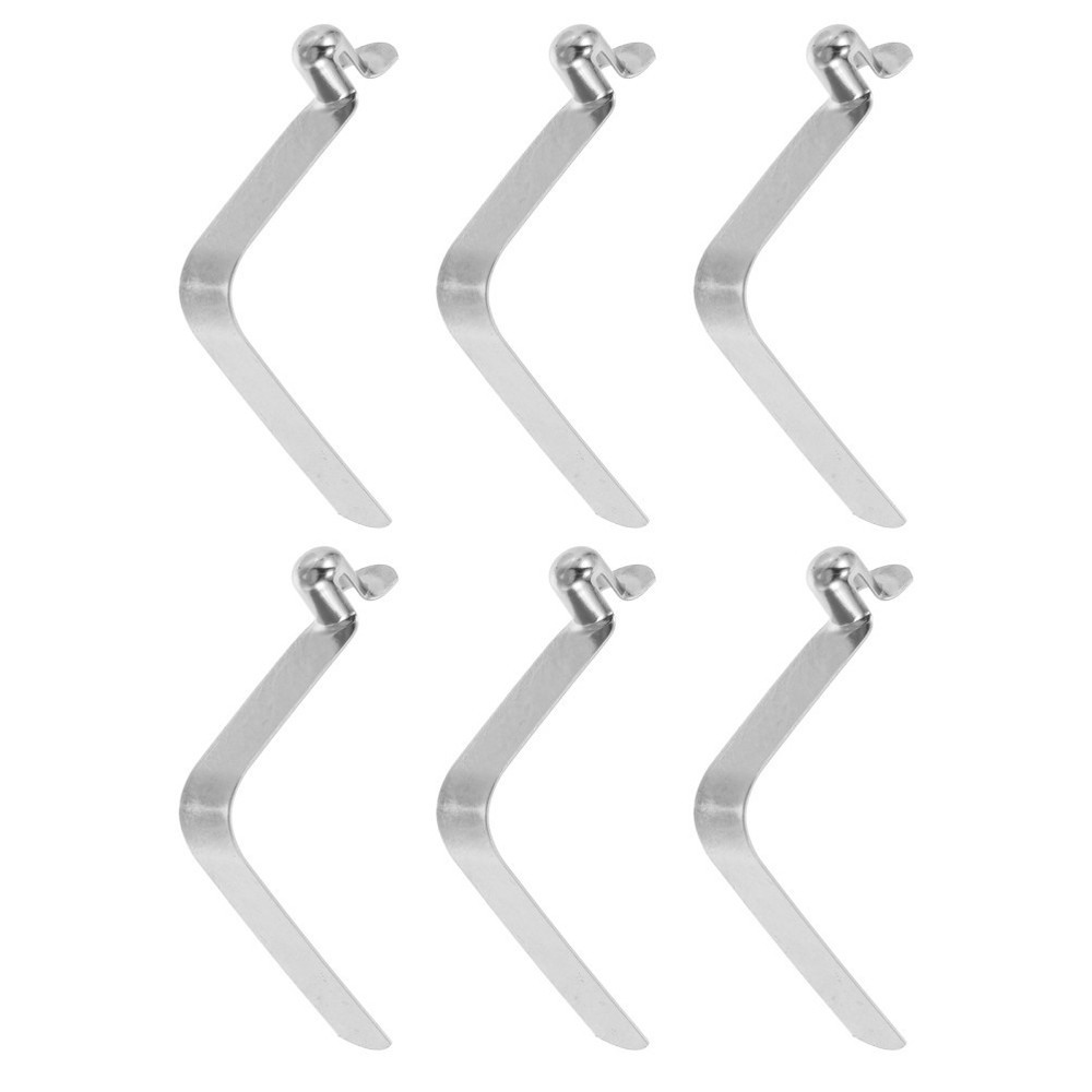 6 Pcs Tent Pole Push Button Spring Clips Canoe Paddle Boat Hook Holder