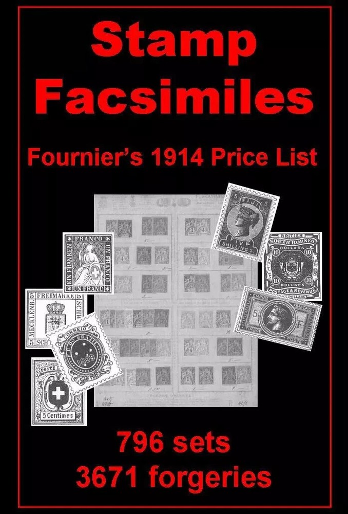 FOURNIER'S 1914 PRICE LIST Of 3671 Forged Stamps Facsimile Forgery - CD
