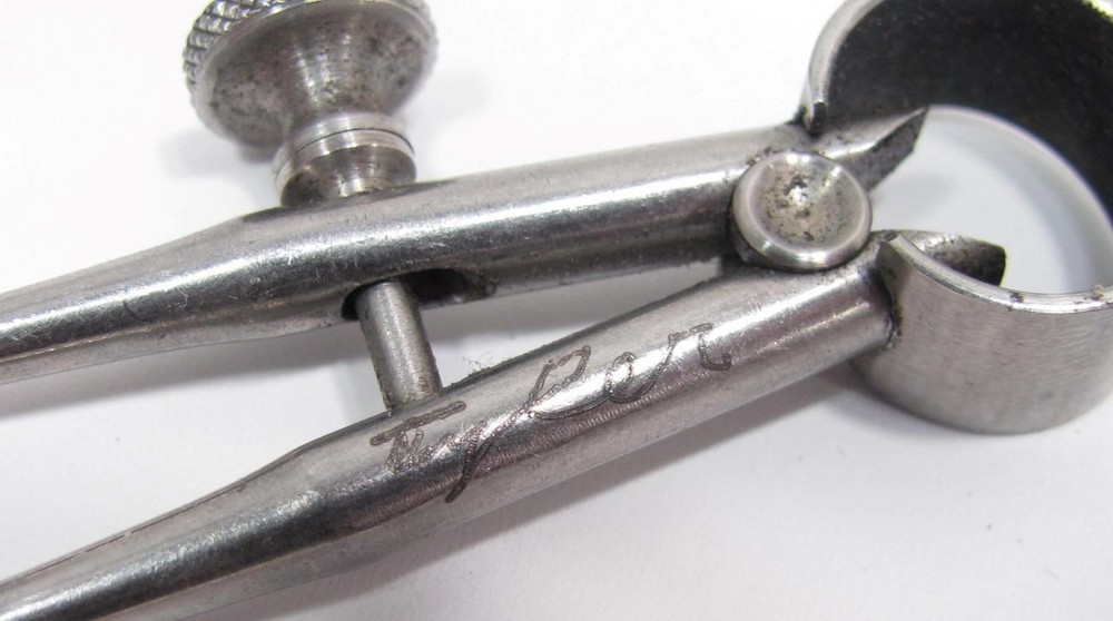 Tiny Starrett 2 3/4" Round Leg Inside Spring Divider Caliper Tool Small