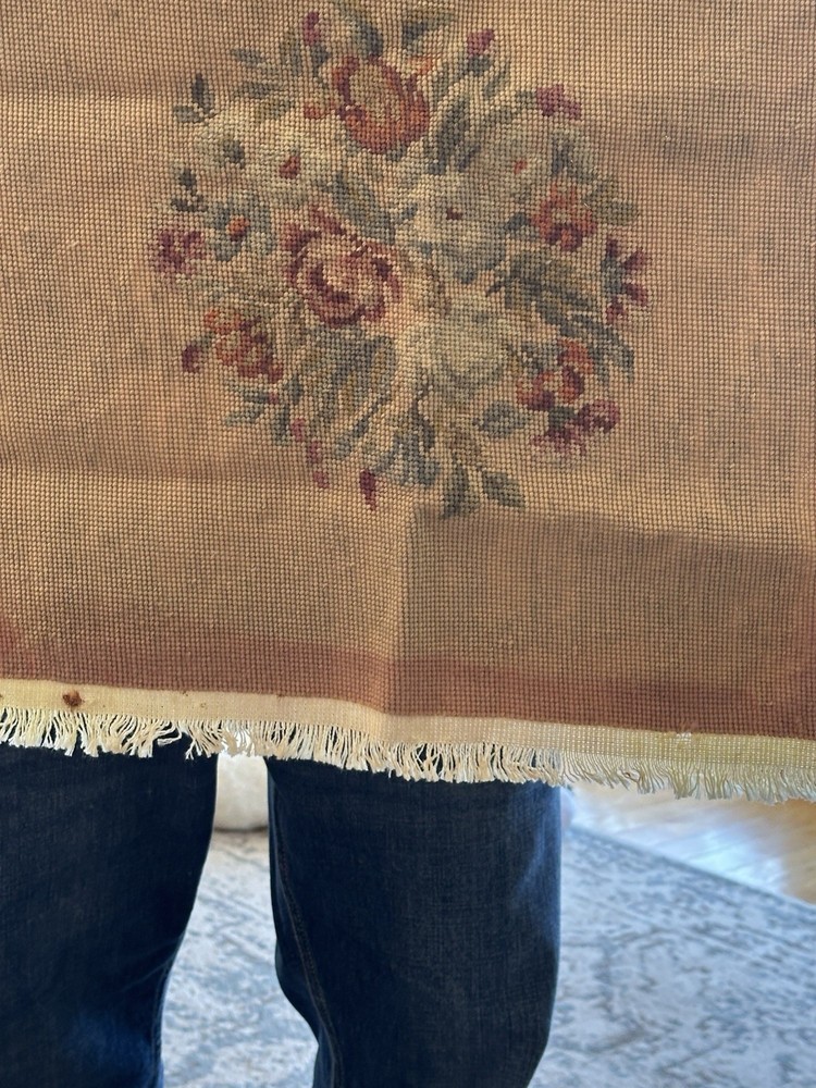 Antique Needlepoint Chair Cover
