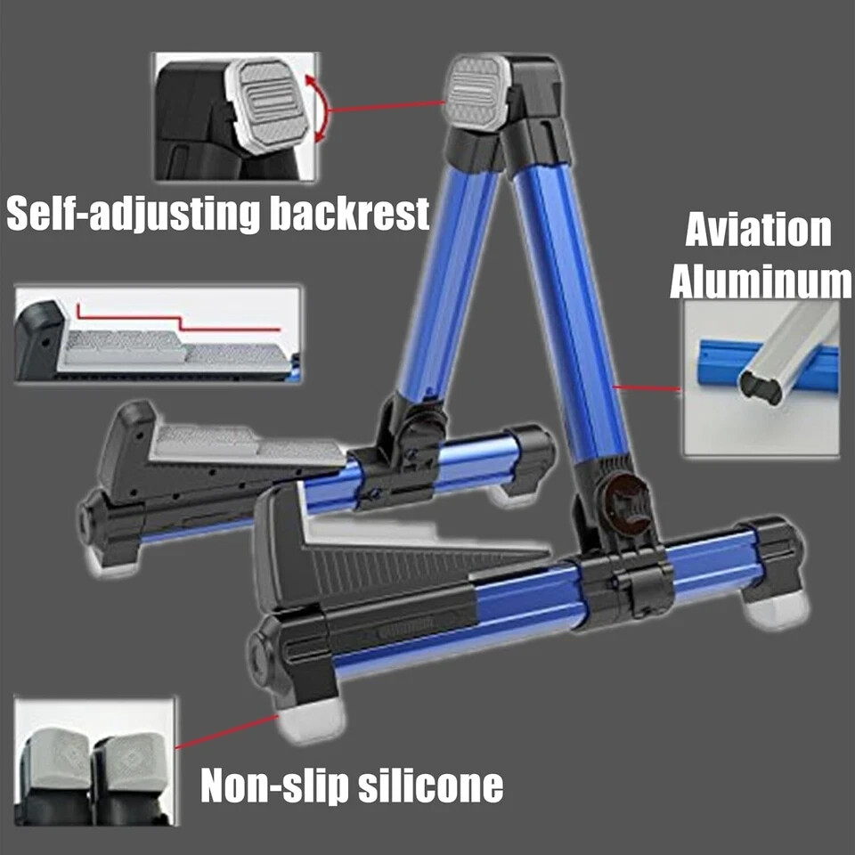 Folding Adjustable Universal String Instrument Guitar Stand, Non-slip