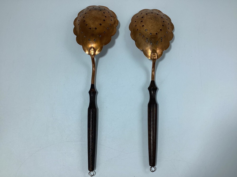 Anitque Russian Ukraine Copper Serving Spoon