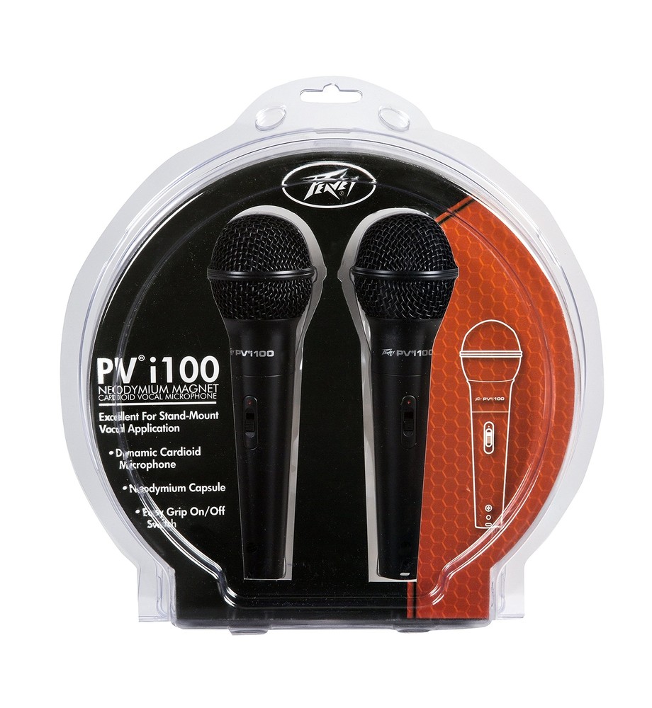 Peavey PV i 100 Handheld Dynamic Microphones, 2 Pack