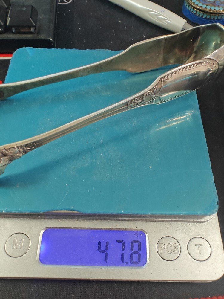 Russian Silver 84 Sugar tweezers