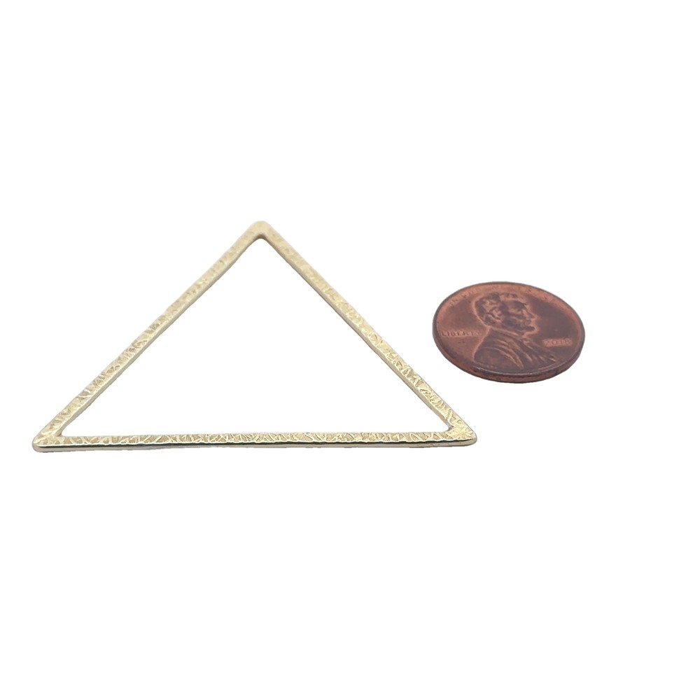 Gold Finish Silver Plated And Solid Copper Triangle Brushed Finish Blanks E-coat