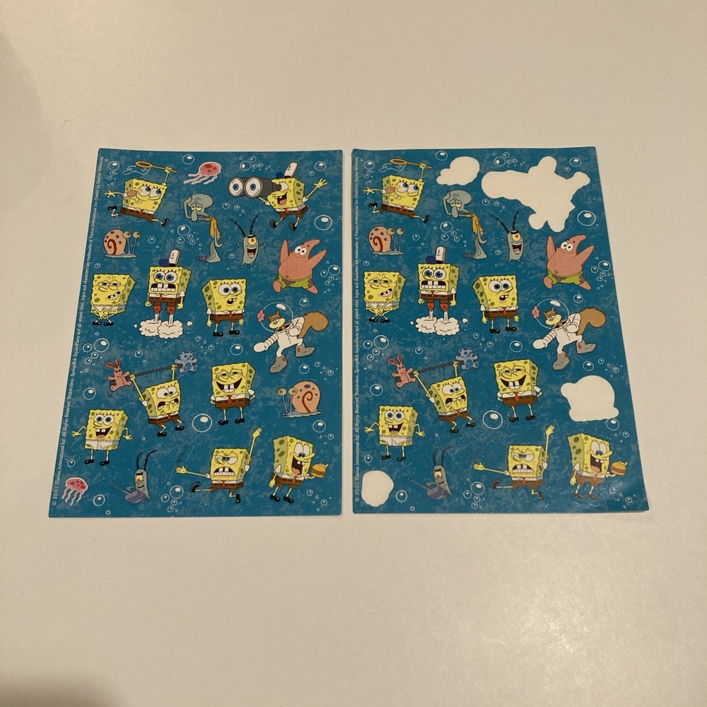 Vintage SpongeBob SquarePants Sticker Sheets 2001