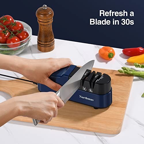 Electric Knife Sharpener, 2-Stage Professional Home Use, Quick Sharpening & Poli
