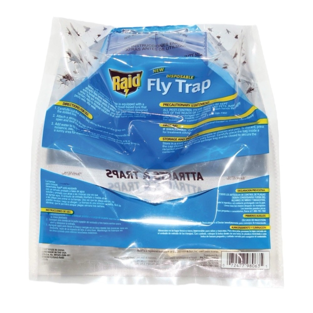 Raid Outdoor Disposable Hanging Fly Trap (2 Pack)