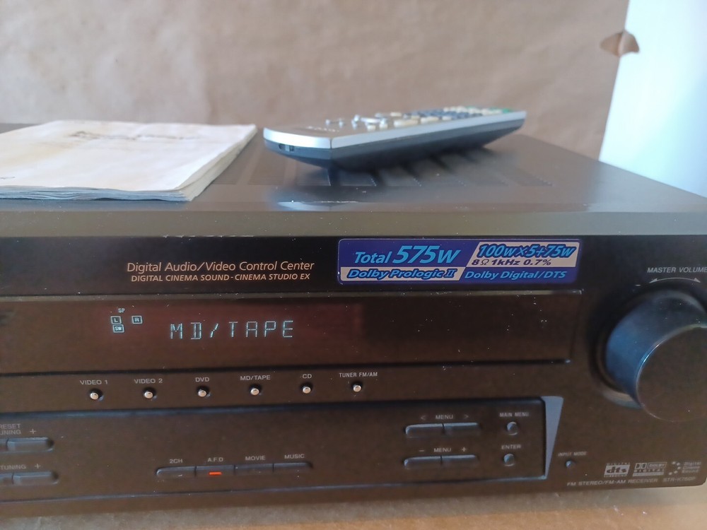 Sony Dolby Prologic II With Remote And Instructions. Tested