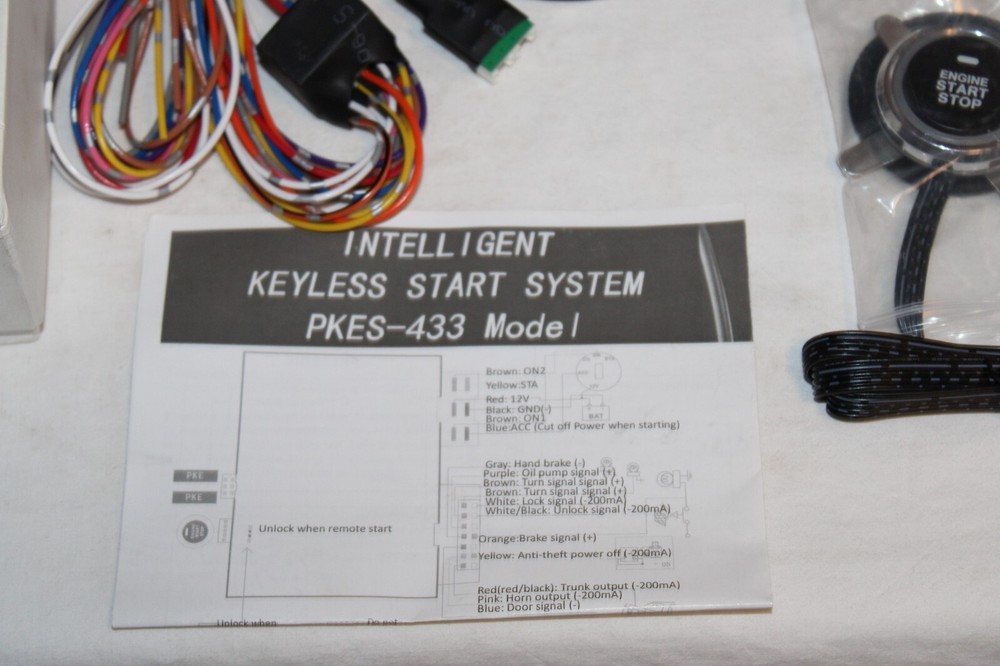 NOS Intelligent Remote-Control Engine Start Keyless Mobile Alarm System PKES-433