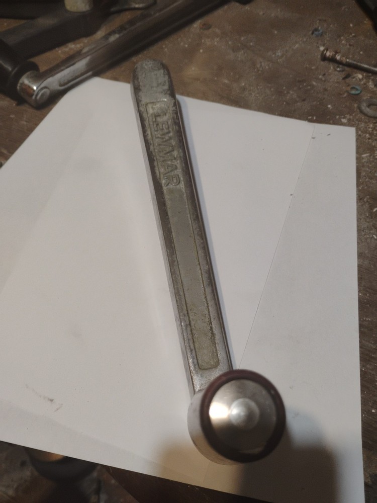 lewmar winch handle Chrome Over Bronze 10" Non-locking