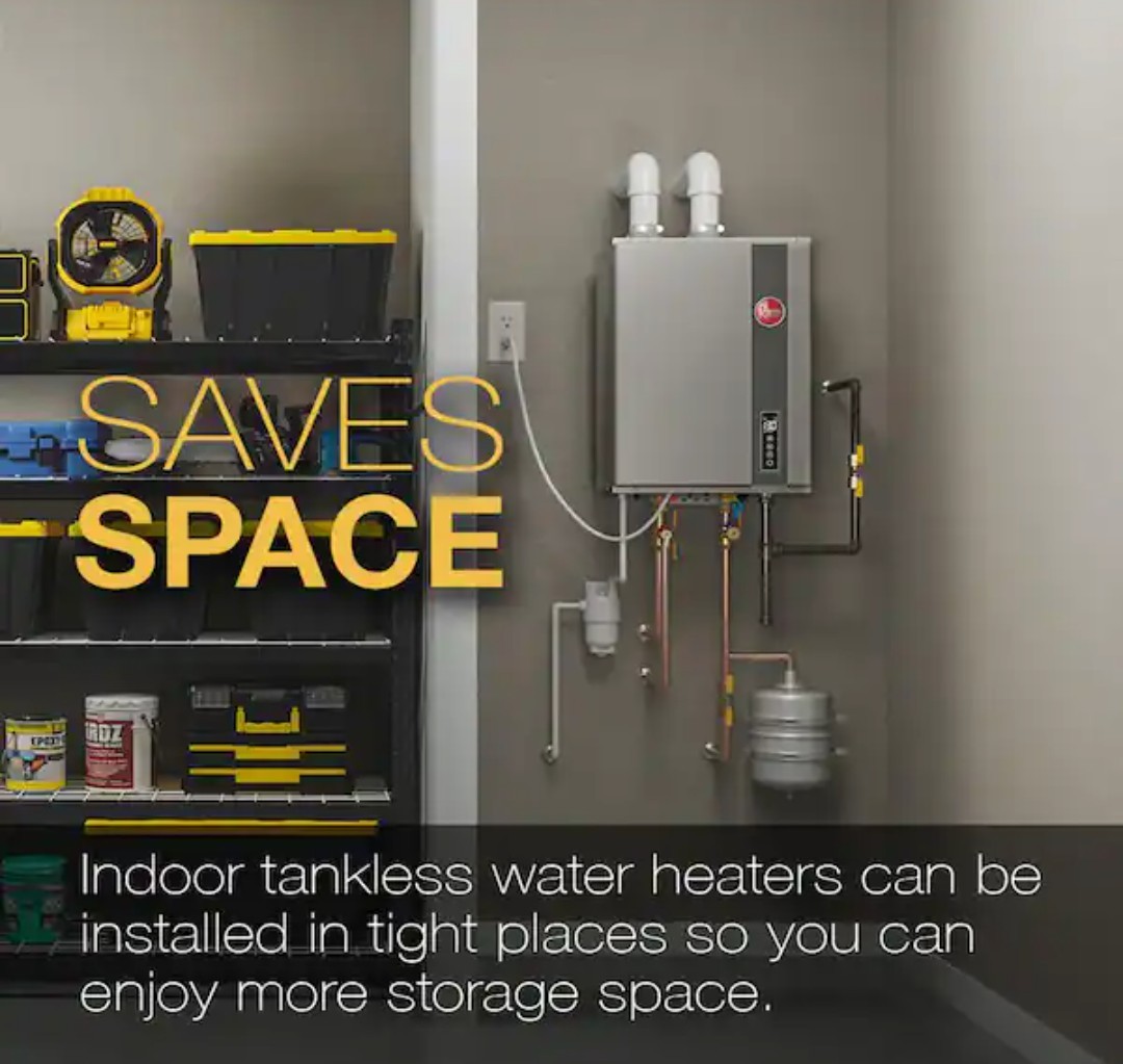 Rheem Tankless Water Heater Natural Gas Indoor 9.0 GPM SMART WIFI ECOH180DVELN-3