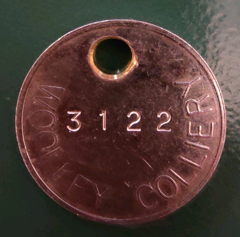 Woolley Colliery Pit Check Tally marked Woolley Colliery 3122