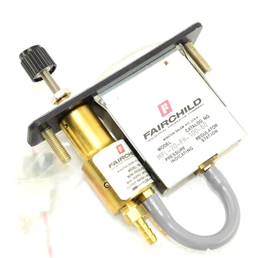 Fairchild Mini Loading Panel Station, Brass Regulator Model 70B MPL-70-PH-100-60