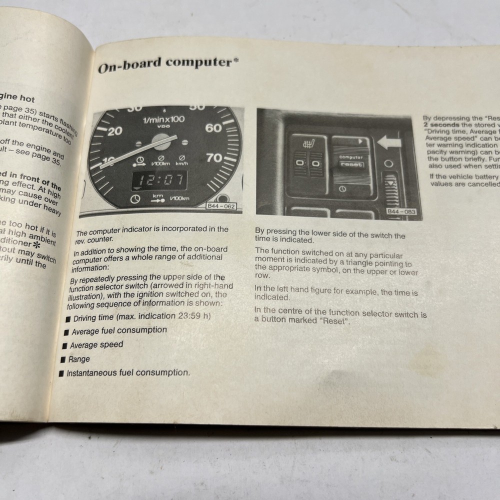 Audi 100 / 100 Quattro Instruction Maintenance Manual