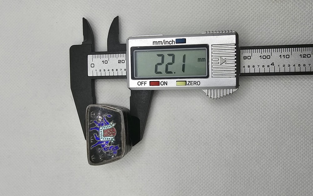 Vintage Small Silver Box Enamel 925