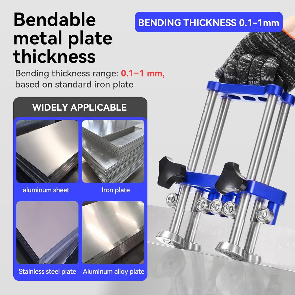 Versatile Portable 2-Station Metal Roller & Bender Tool - 0-100° Range