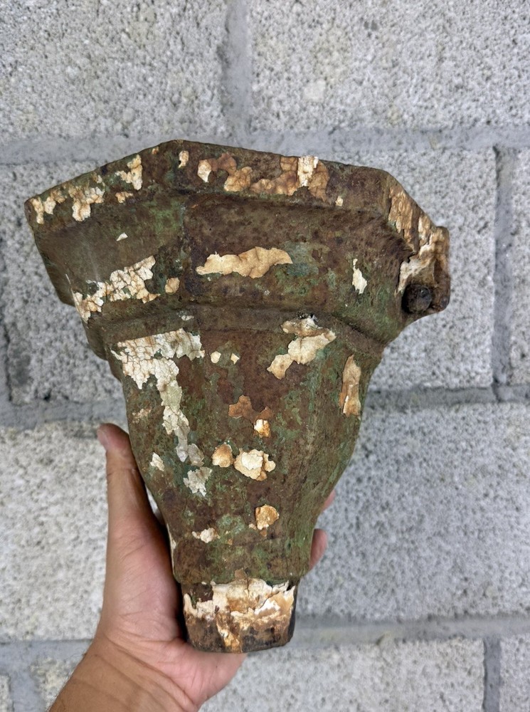 Victorian Cast Iron Rain Hopper - Reclaimed Gutter - Planter - 23cm