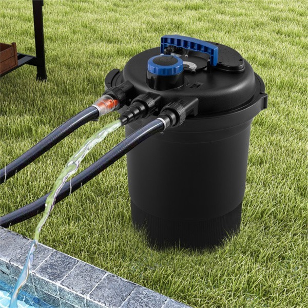 Pond Pressure Filter 4 Removable Filter & Cleaning Indicator 4000 GPH Flow Rate