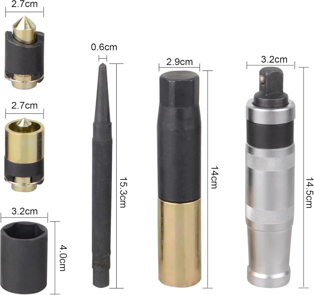 Master Locking Wheel Nut Remover Lug Nut Removal Tool Set Impact Socket Twist Ki