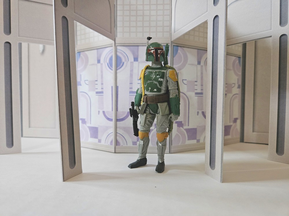 3.75" Cloud City Long Hallway Backdrop Star Wars Hasbro Kenner Ships Free