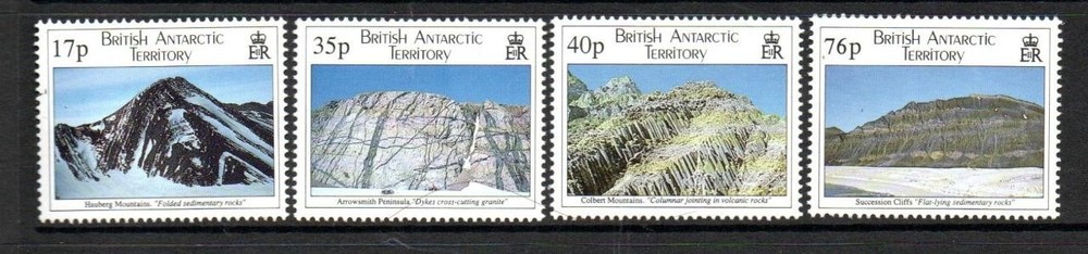 BAT MNH 1995 SG256-259 GEOLOGICAL STRUCTURES